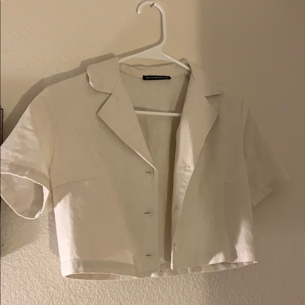 Brandy Melville crop button up
